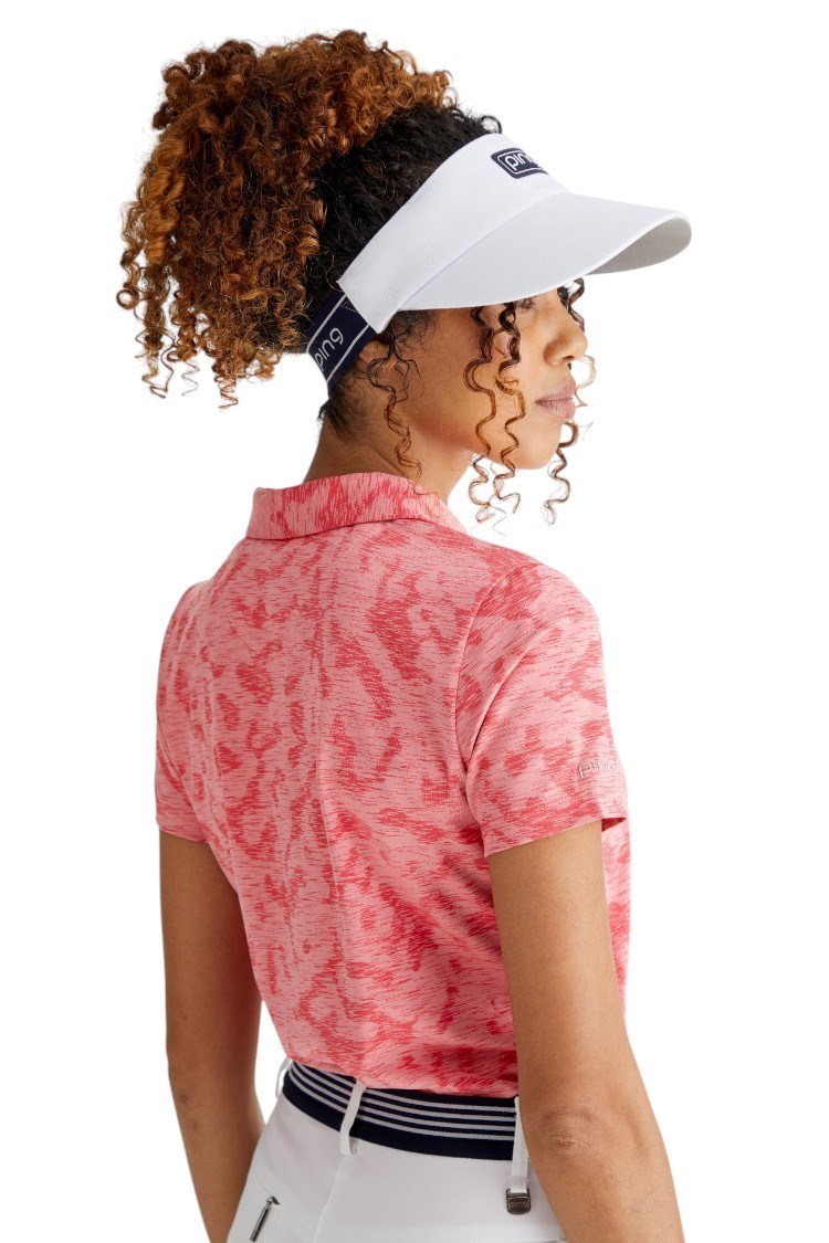 Picture of Ping Ladies Bethany Jacquard Short Sleeve Polo - Sweet Pea