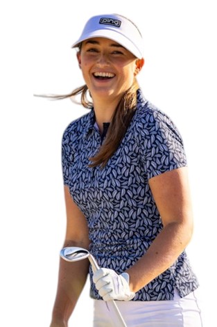 Show details for Ping Ladies Bethany Printed Short Sleeve Polo - Paradise Garden