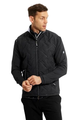 Show details for Island Green Men's Heat Welded Quilted Gilet / Vest - Black / Charcoal