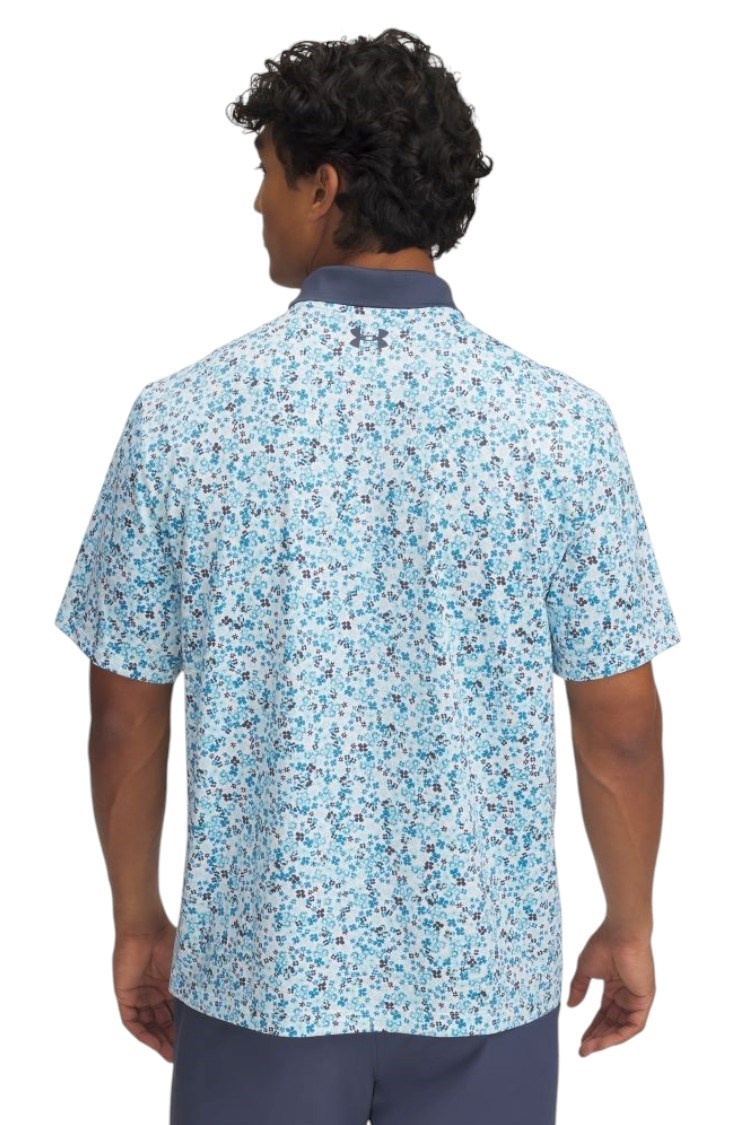 Picture of Under Armour Men's UA Matchplay Printed Polo - White / Downpour Grey 108