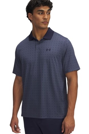 Show details for Under Armour Men's UA Matchplay Printed Polo - Downpour Gray / Midnight Navy 045