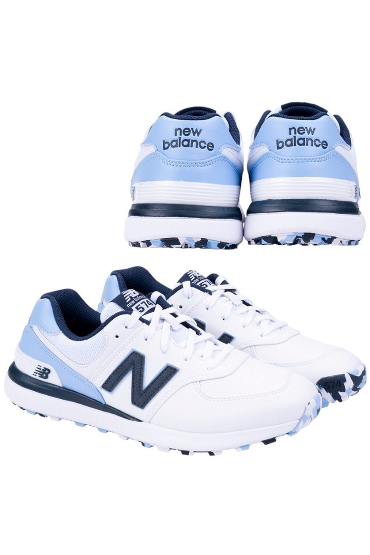 Picture of New Balance Women's 574 Greens V2 Golf Shoes - White / Sky Blue
