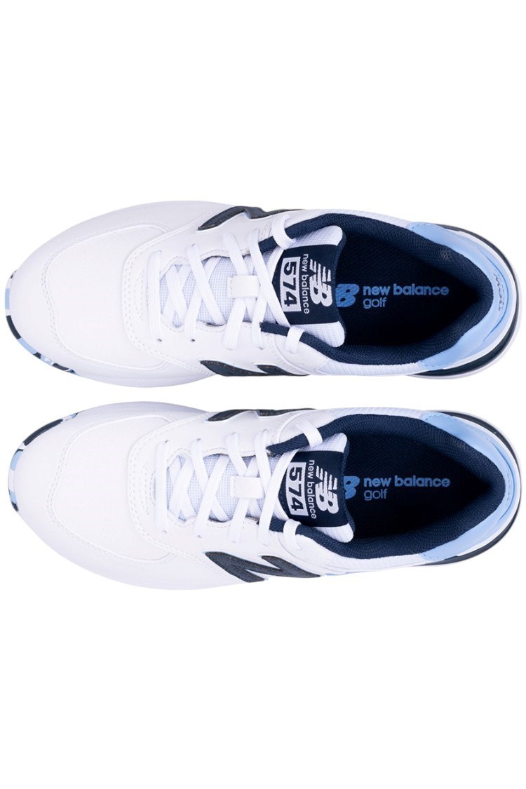 Picture of New Balance Women's 574 Greens V2 Golf Shoes - White / Sky Blue
