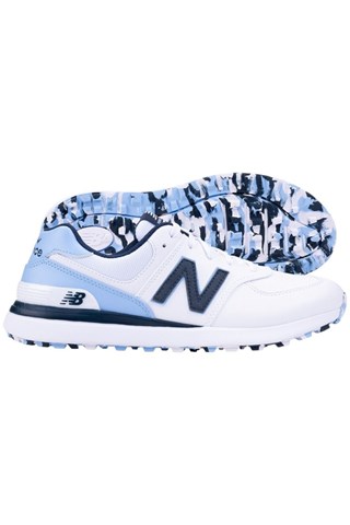 Picture of New Balance Women's 574 Greens V2 Golf Shoes - White / Sky Blue