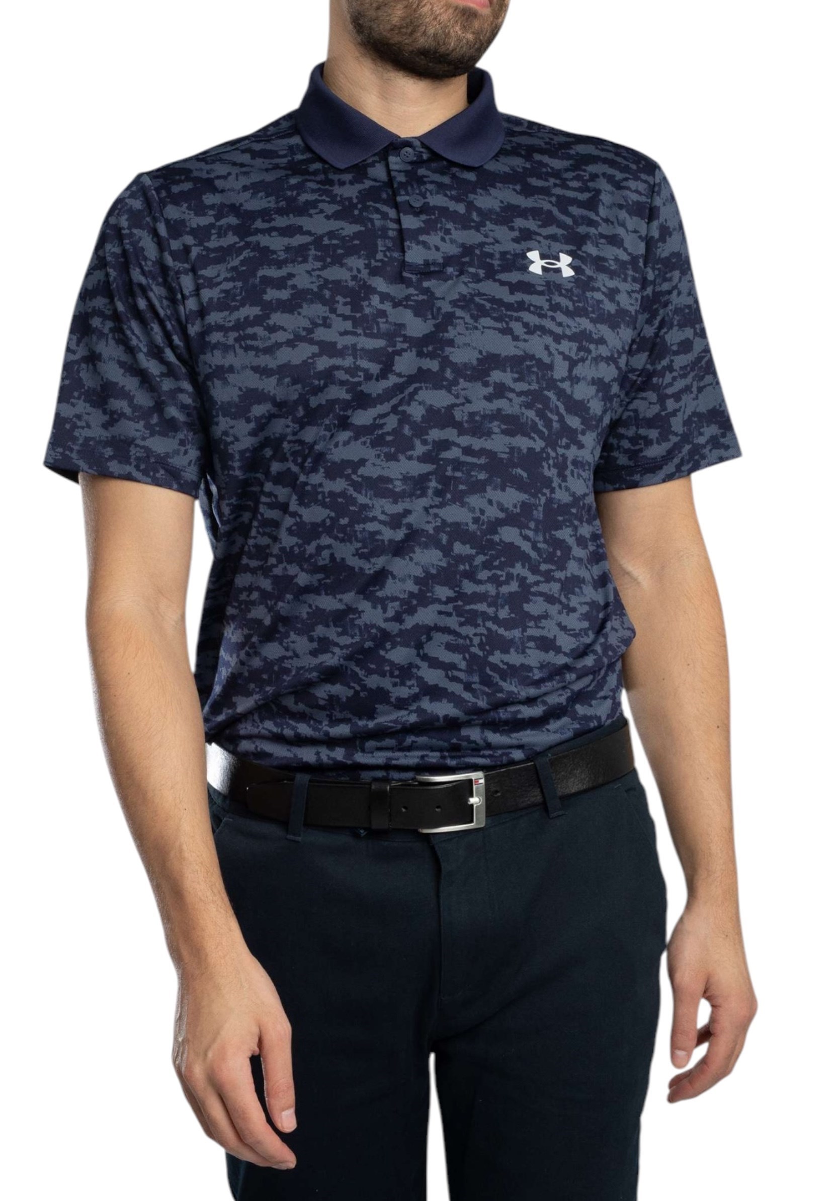 Picture of Under Armour Men's UA Matchplay Printed Polo - Midnight Navy 417