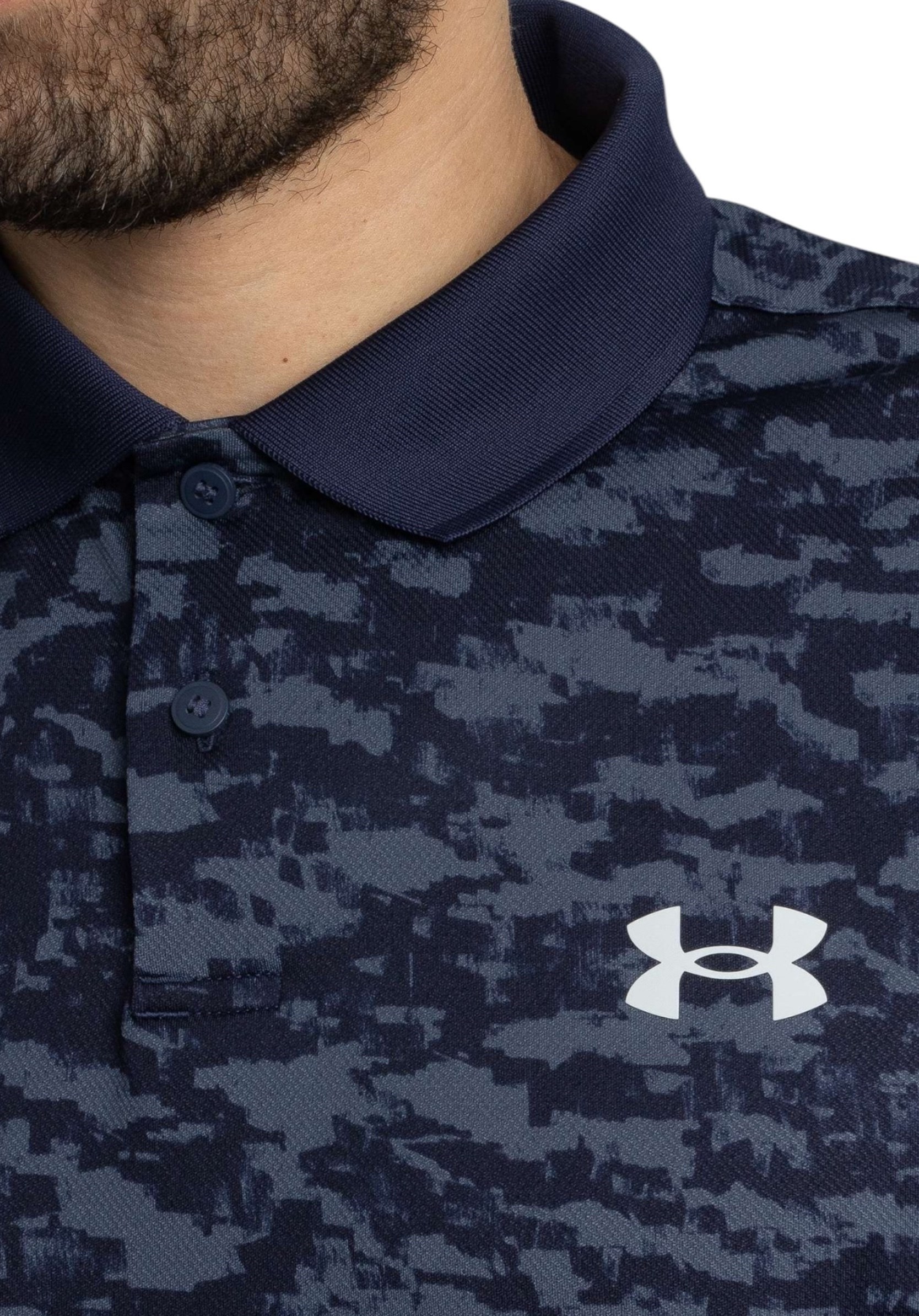 Picture of Under Armour Men's UA Matchplay Printed Polo - Midnight Navy 417