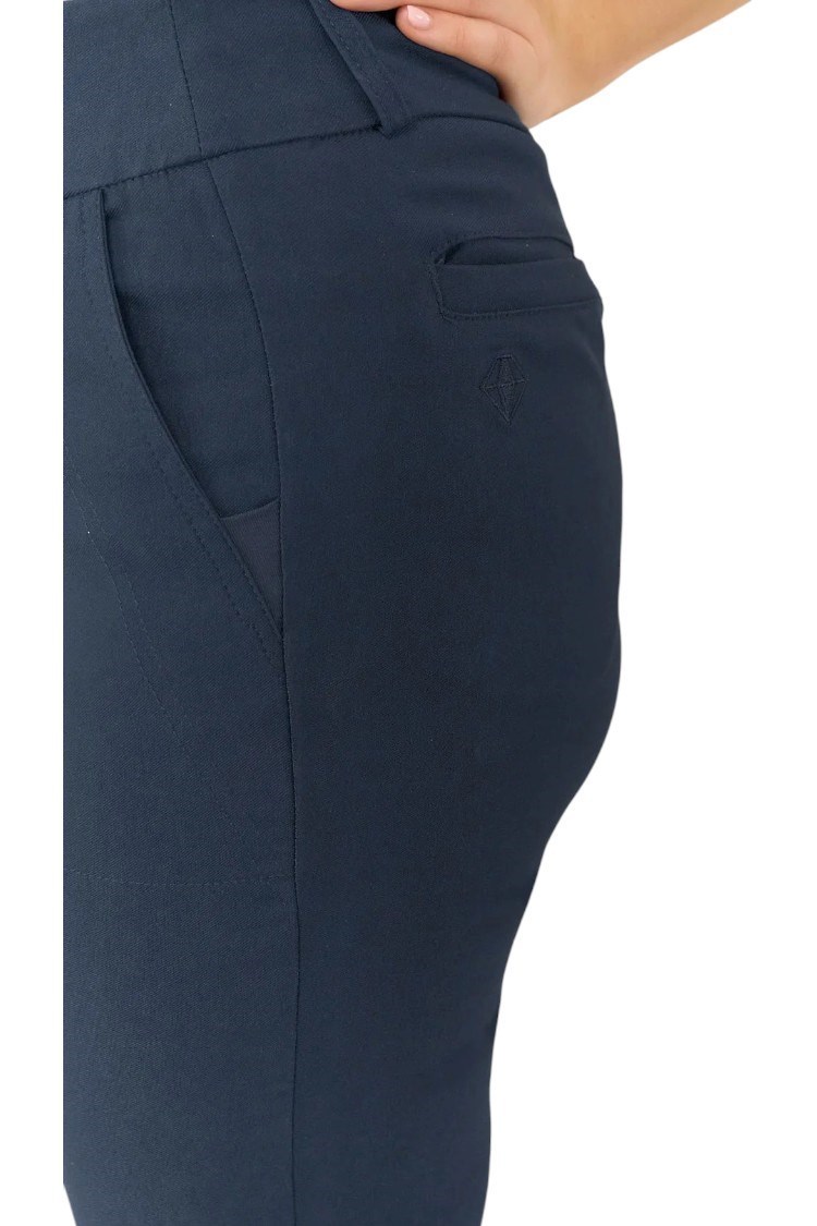 Picture of Pure Golf Ladies Charm Stretch Pull on Trousers - Navy - 14 Short ONLY