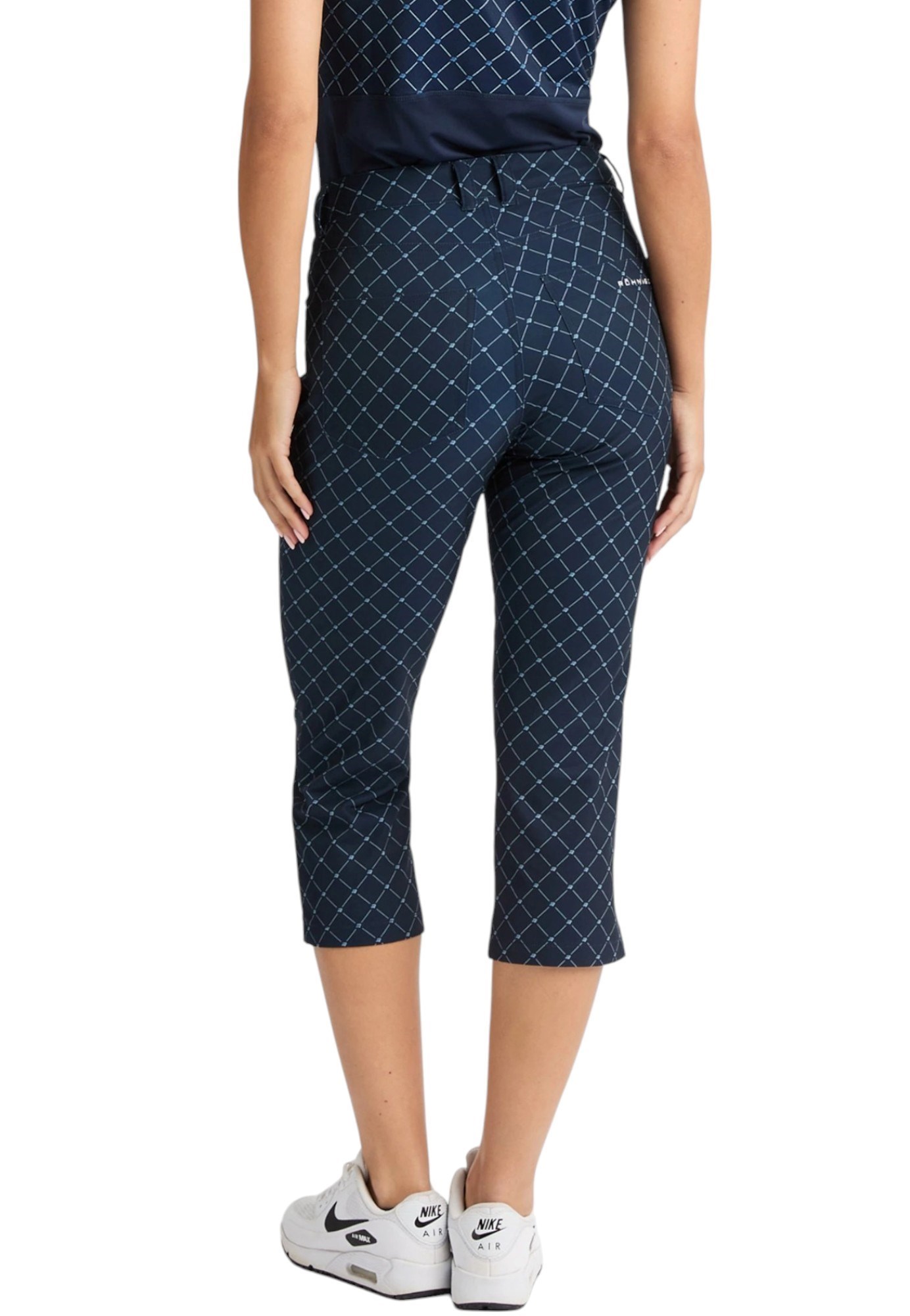 Picture of Rohnisch Ladies Chie Comfort Capri - Micro R Check Navy