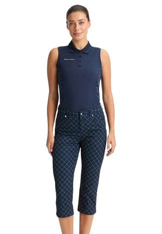 Show details for Rohnisch Ladies Chie Comfort Capri - Micro R Check Navy