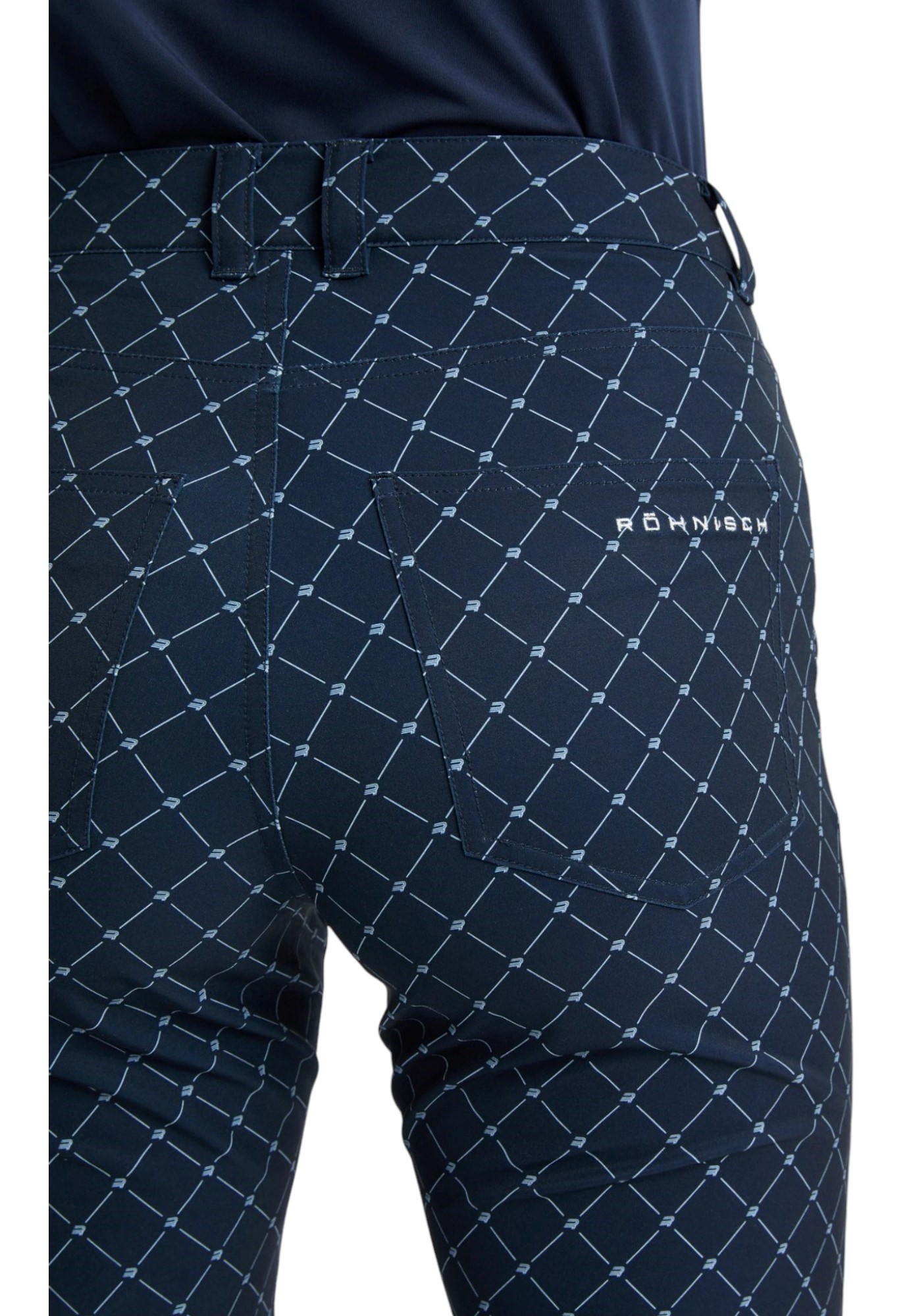 Picture of Rohnisch Ladies Chie Comfort Capri - Micro R Check Navy
