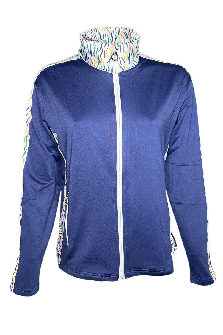 Picture of JRB Ladies Lightweight Midlayer Jacket - Skipper Blue Print