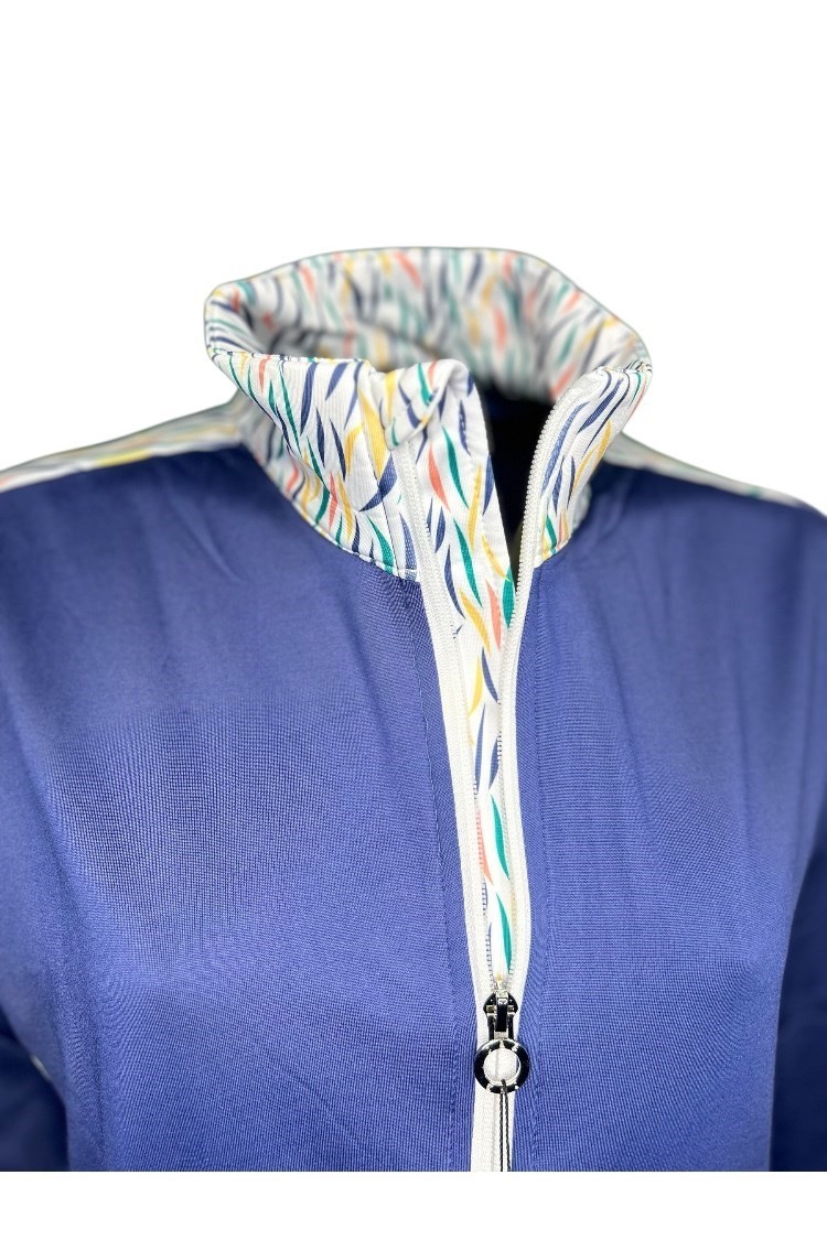 Picture of JRB Ladies Lightweight Midlayer Jacket - Skipper Blue Print