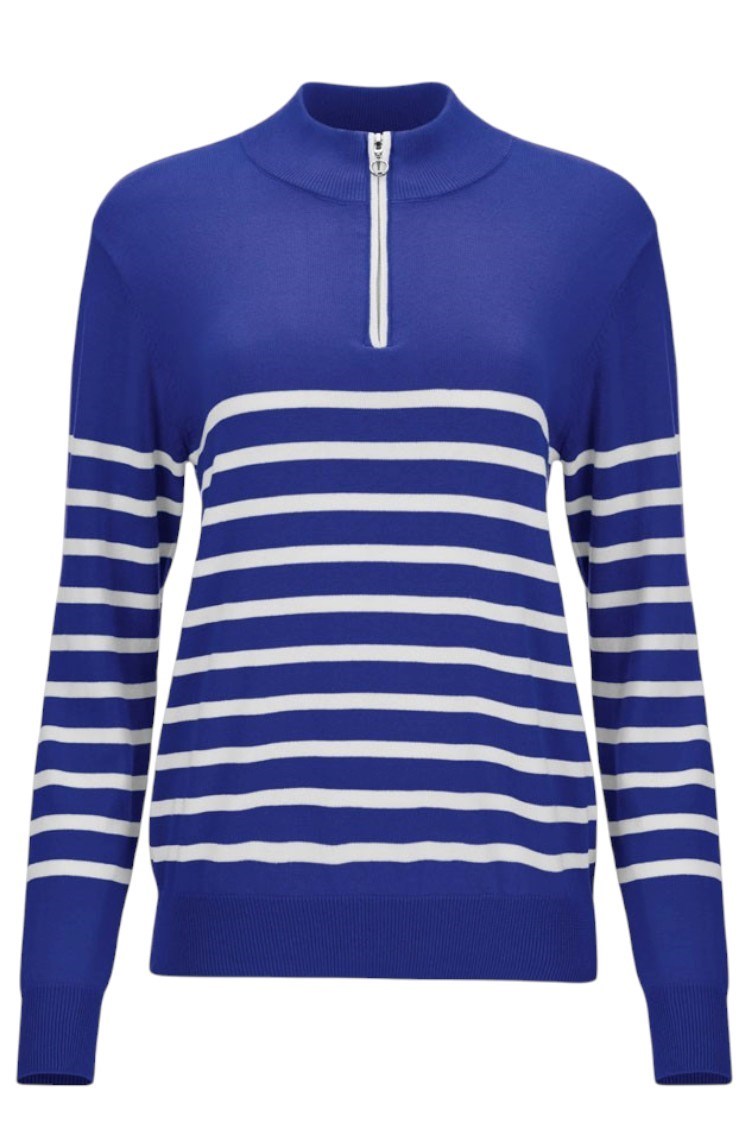 Picture of JRB Ladies 1/4 Zip Sweater - Skipper Blue