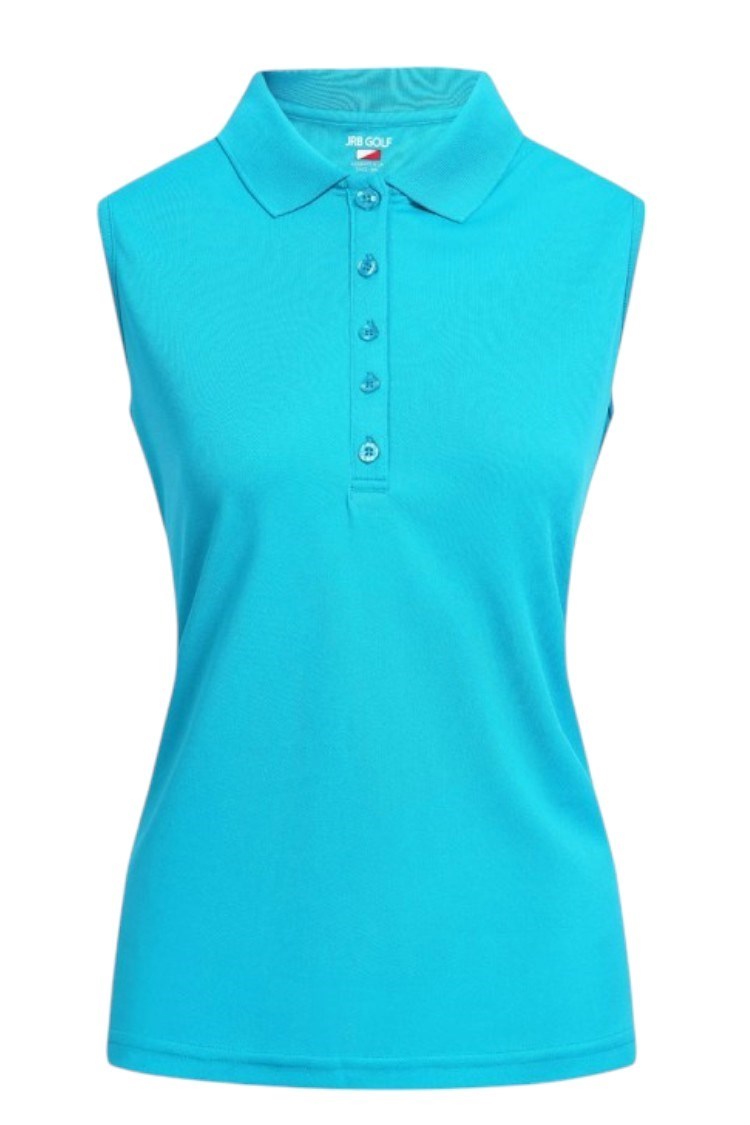 Picture of JRB Ladies Sleeveless Polo Shirt - Lapis Green
