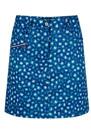 Show details for JRB Ladies Patterned Golf Skort - Lapis Green Print
