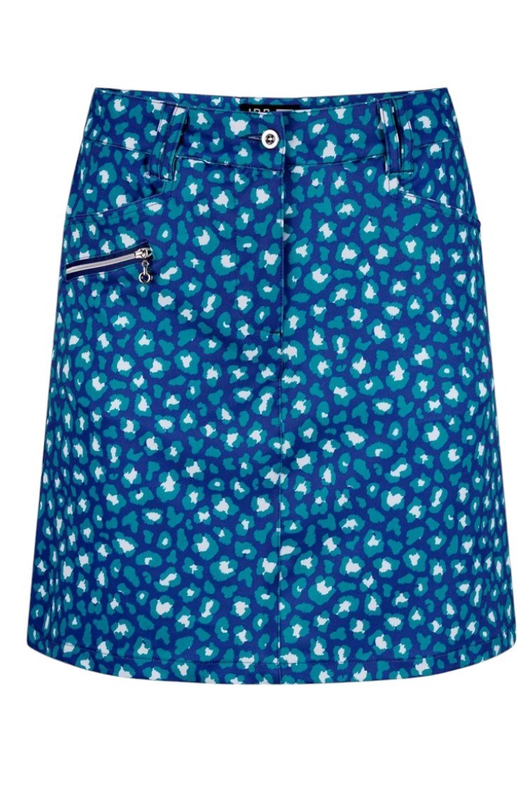 Picture of JRB zns Ladies Patterned Golf Skort - Lapis Green Print