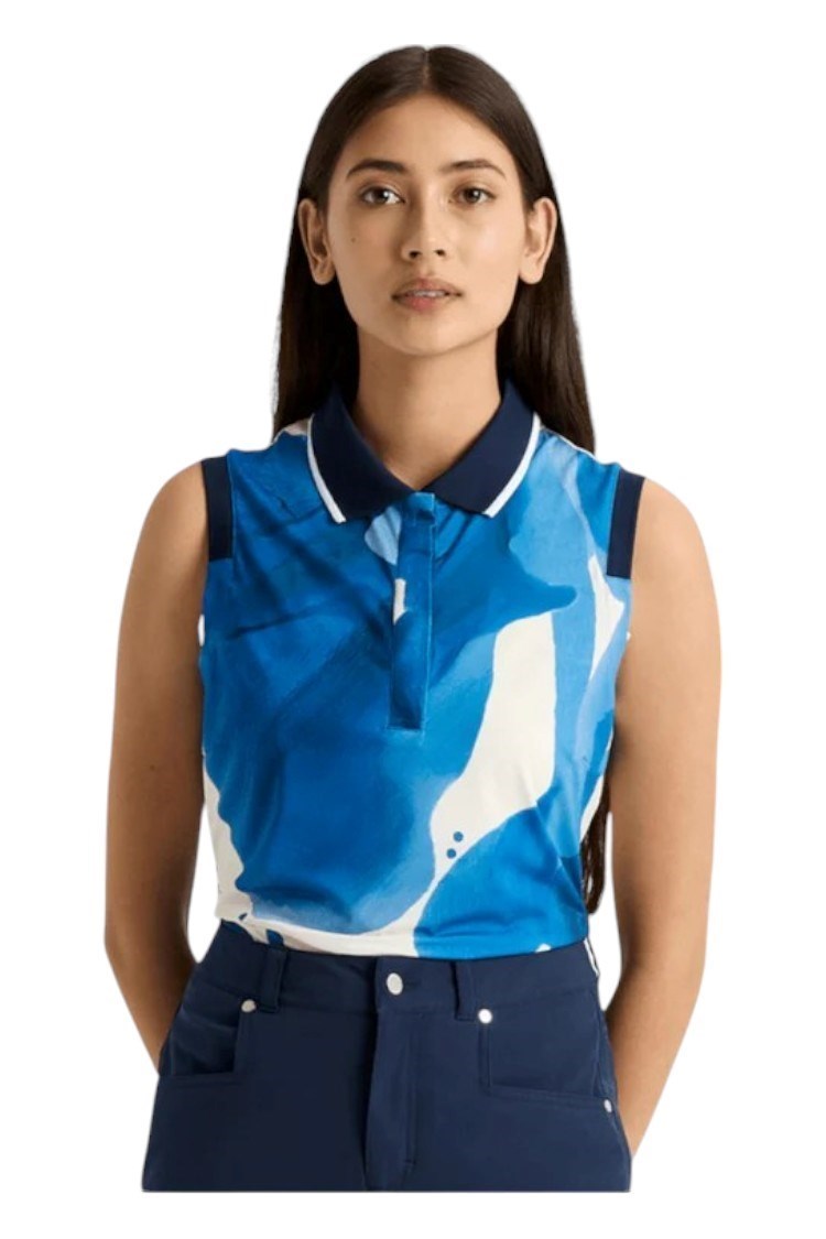 Picture of Rohnisch Ladies Deni Sleeveless Polo Shirt - Blue Aquarelle