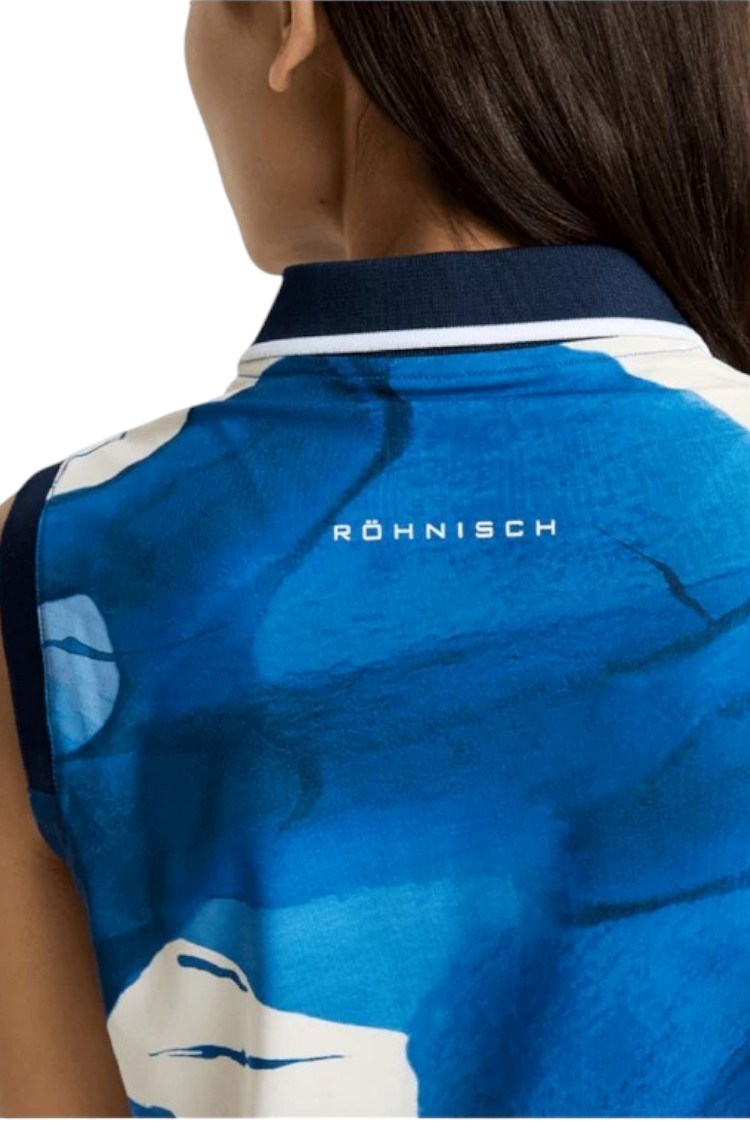 Picture of Rohnisch Ladies Deni Sleeveless Polo Shirt - Blue Aquarelle