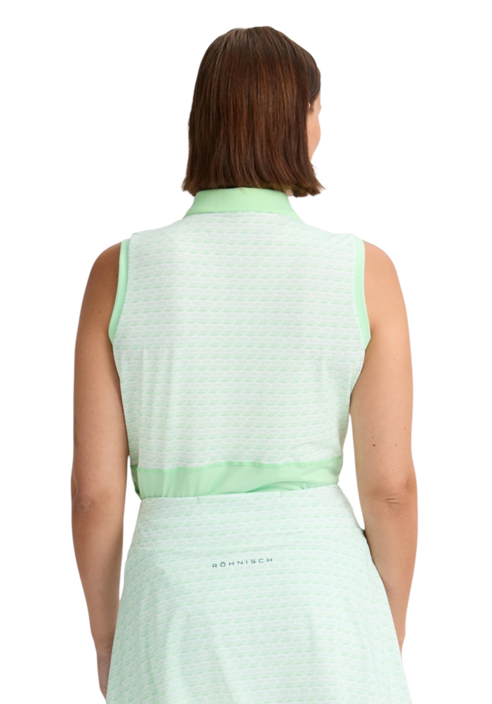 Picture of Rohnisch Ladies Nicky Sleeveless Polo - Monogram Green Ash