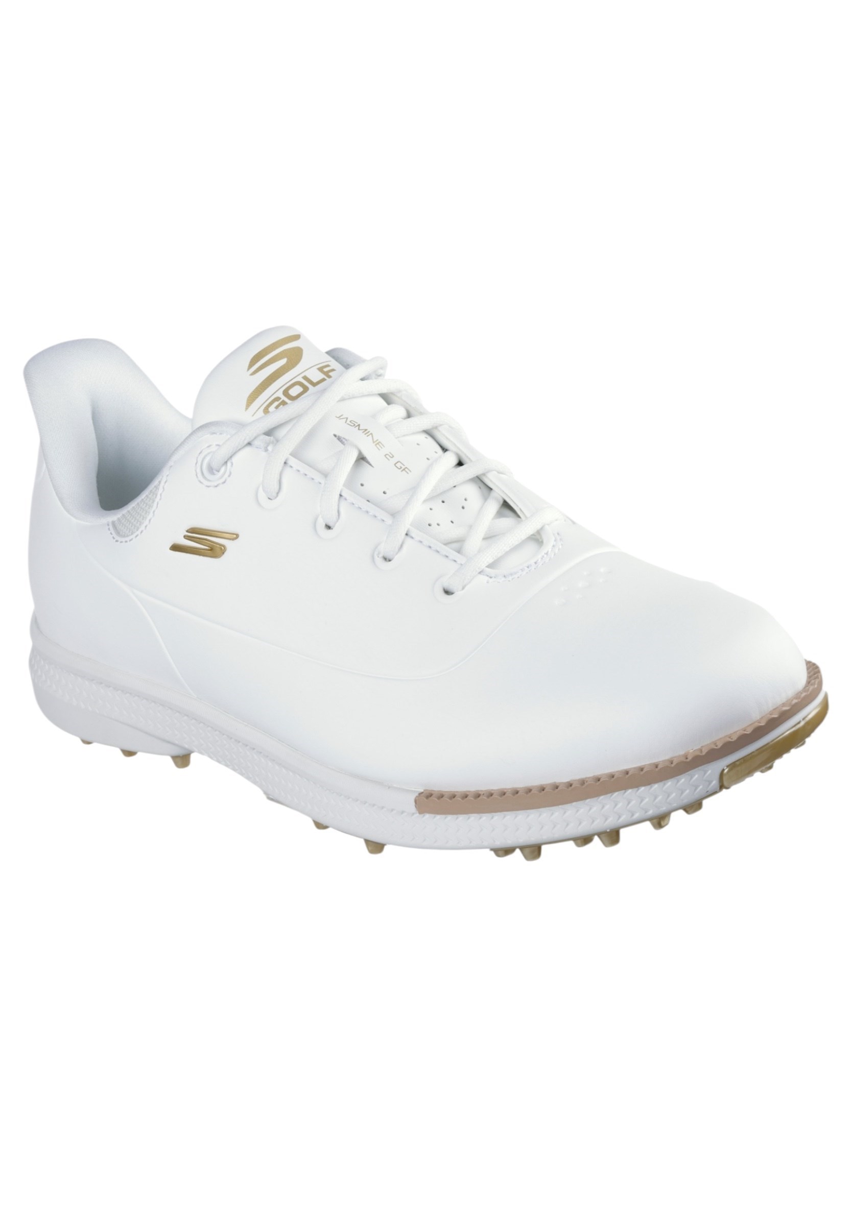 Picture of Skechers Women's Go Golf Jasmine 2 Spikeless GF Golf Shoes - White / Gold