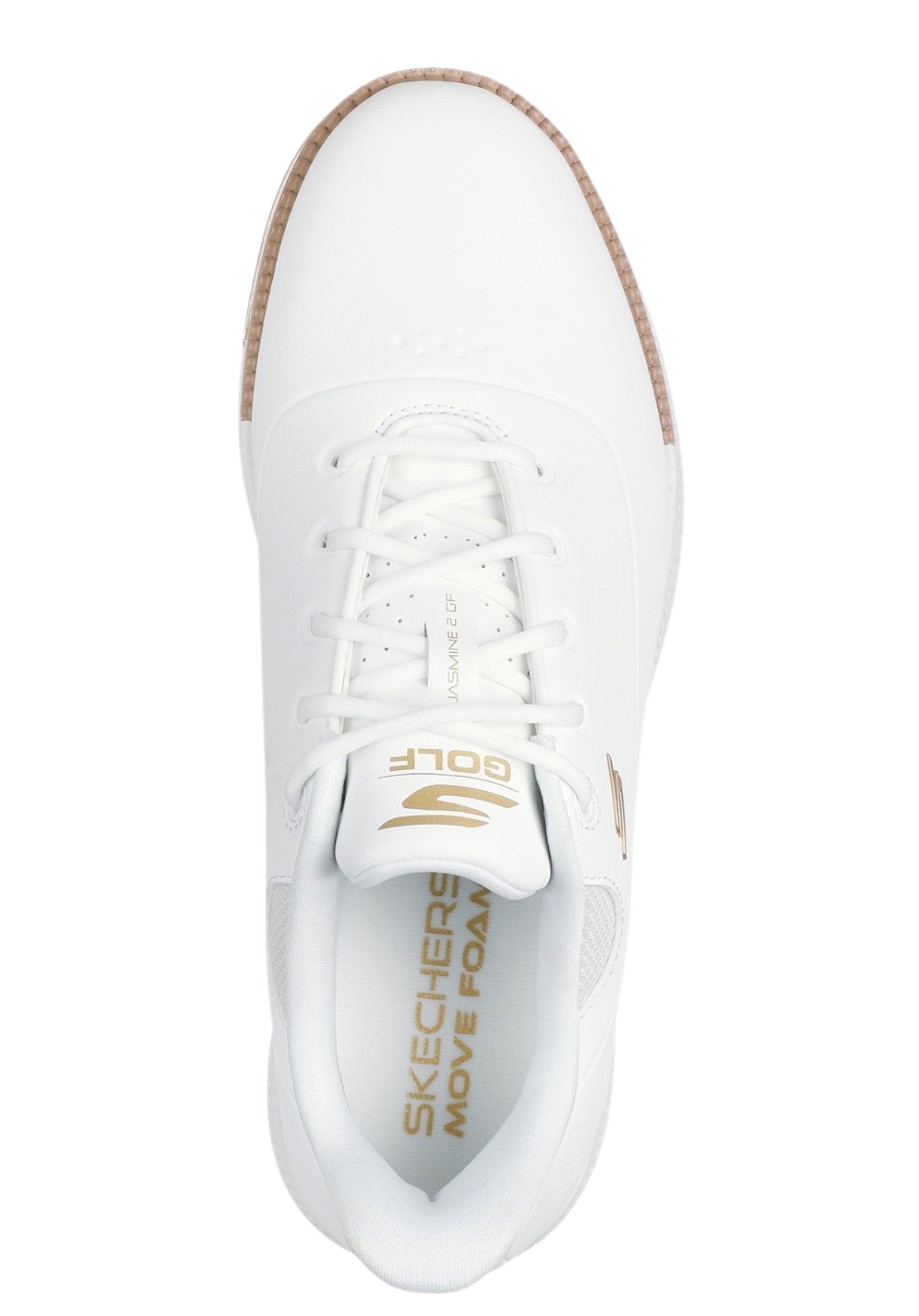 Picture of Skechers Women's Go Golf Jasmine 2 Spikeless GF Golf Shoes - White / Gold