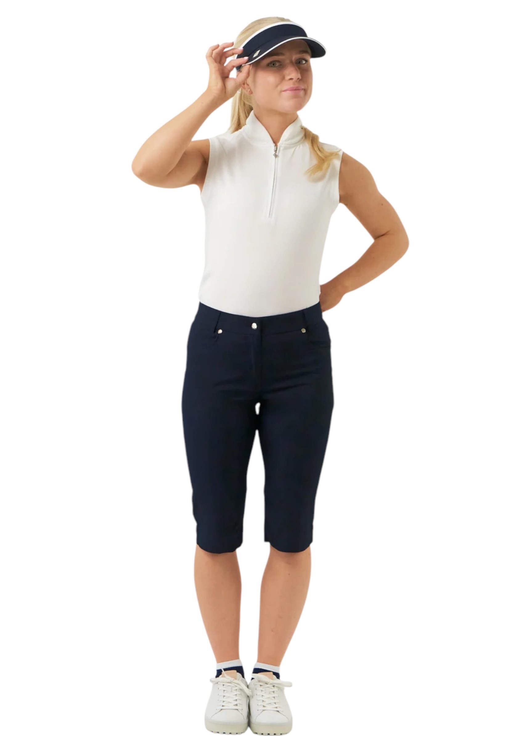 Picture of Pure Golf zns Ladies Trust2 Bermuda Shorts - Navy