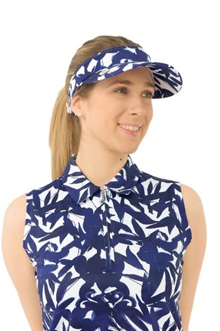 Show details for Pure Golf Ladies Arielle Telephone Wired Golf Visor - Wild Peony Navy