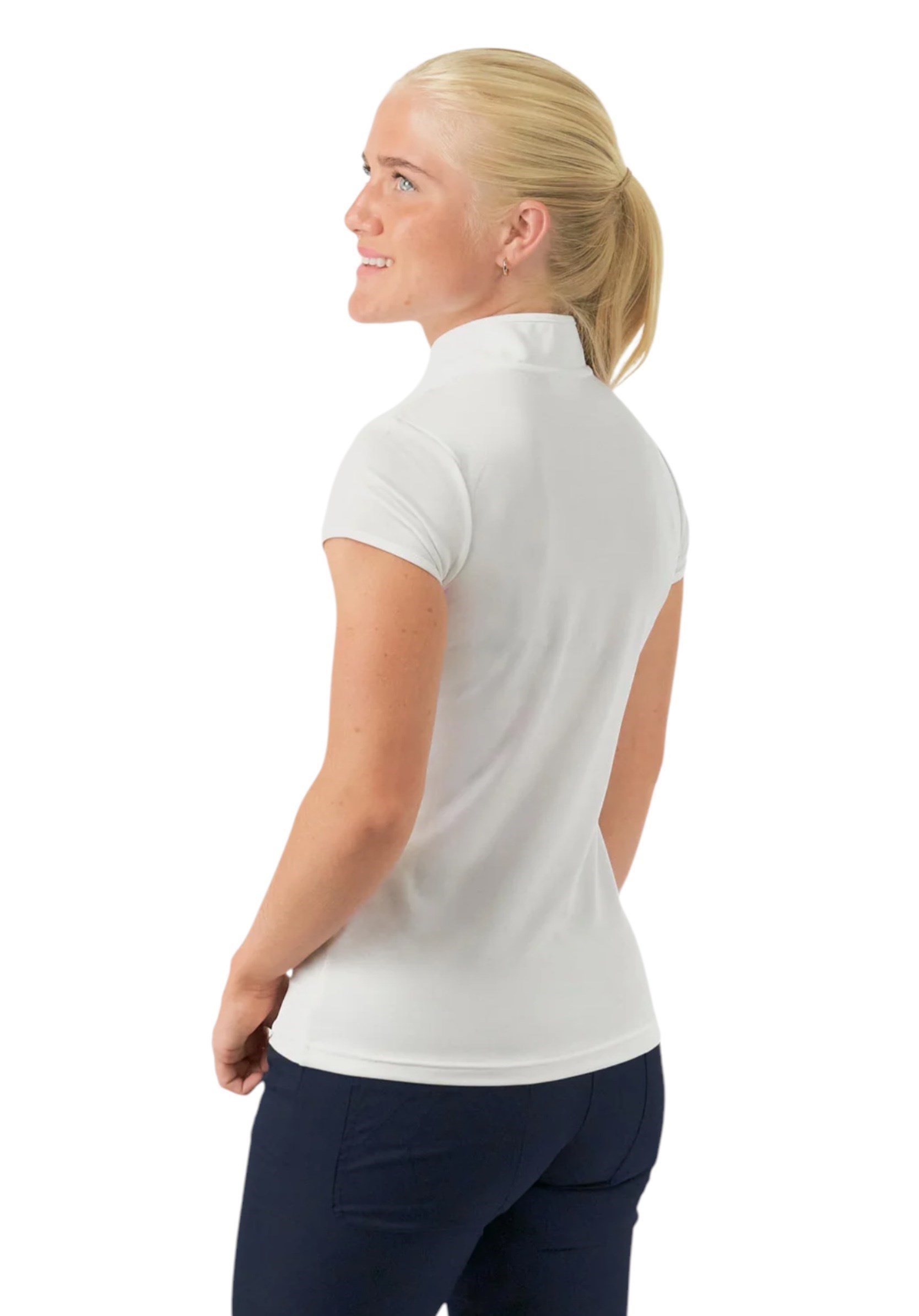 Picture of Pure Golf Ladies Bloom2 Cap Sleeve Polo - White