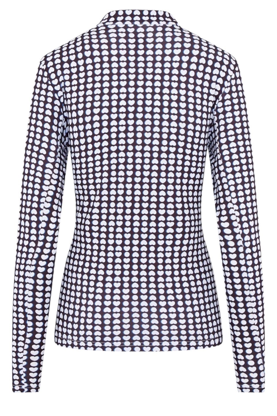 Picture of Swing out Sister Ladies Layla Pattern Long Sleeve ¼ Zip  Top - Love Golf