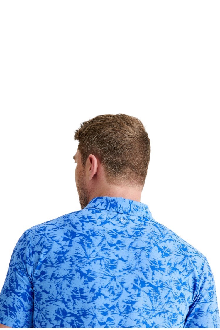 Picture of Ping Men's Diego Foliage Jacquard Polo -  Cornflower Blue