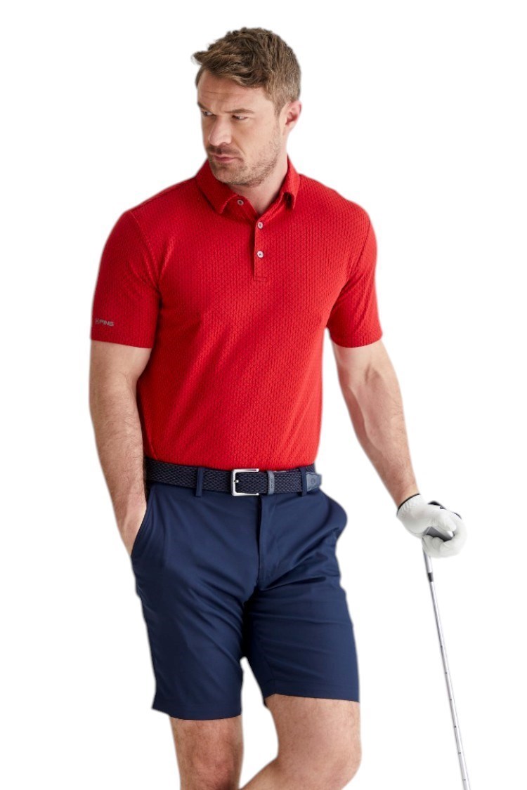 Picture of Ping Men's Hershel Diamond Polo - Rich Red Multi