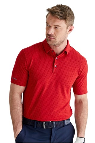 Picture of Ping Men's Hershel Diamond Polo - Rich Red Multi