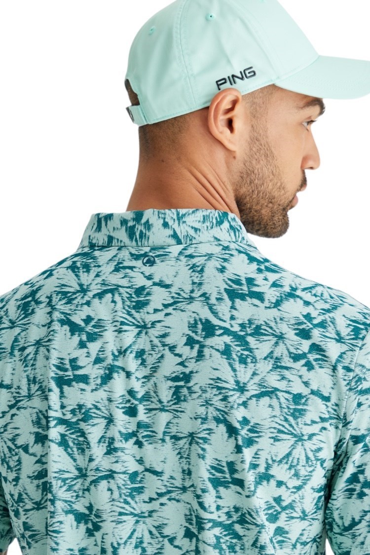 Picture of Ping Men's Diego Foliage Jacquard Polo - Misty Green Multi