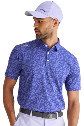 Picture of Ping Men's Geo-Camo Jacquard Golf Polo - Twilight