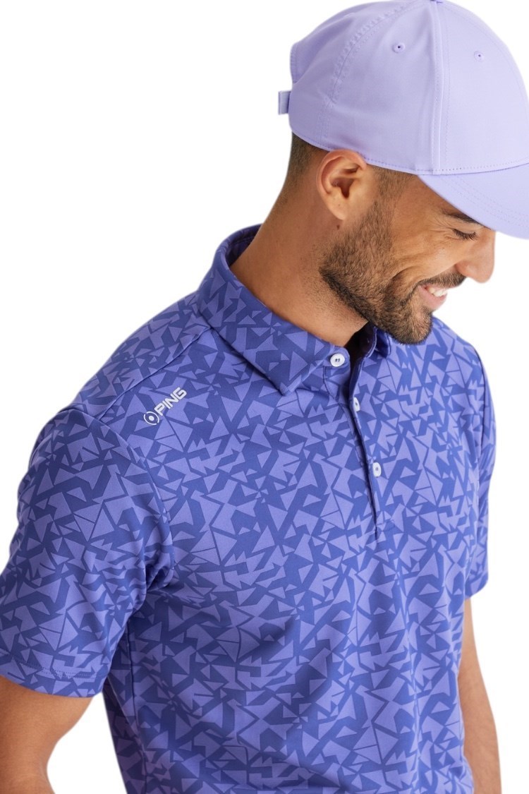 Picture of Ping Men's Geo-Camo Jacquard Golf Polo - Twilight