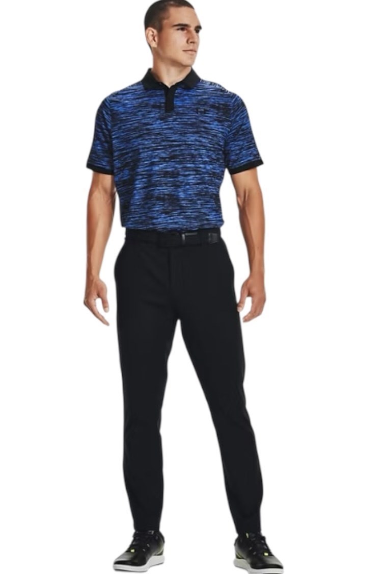 Picture of Under Armour zns Men's UA Iso-Chill ABE Twist Polo Shirt - Blue / Black 437