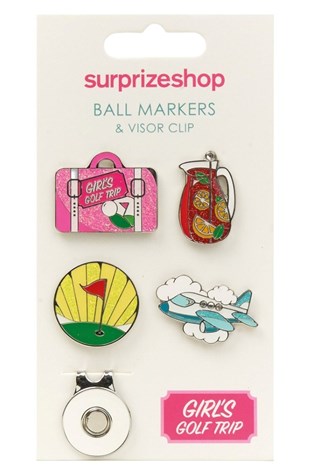 Show details for Surprizeshop Ladies Ball Marker and Visor Clip - Girls Golf Trip