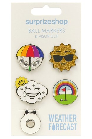 Show details for Surprizeshop Ladies Ball Marker and Visor Clip - Weather Forecast