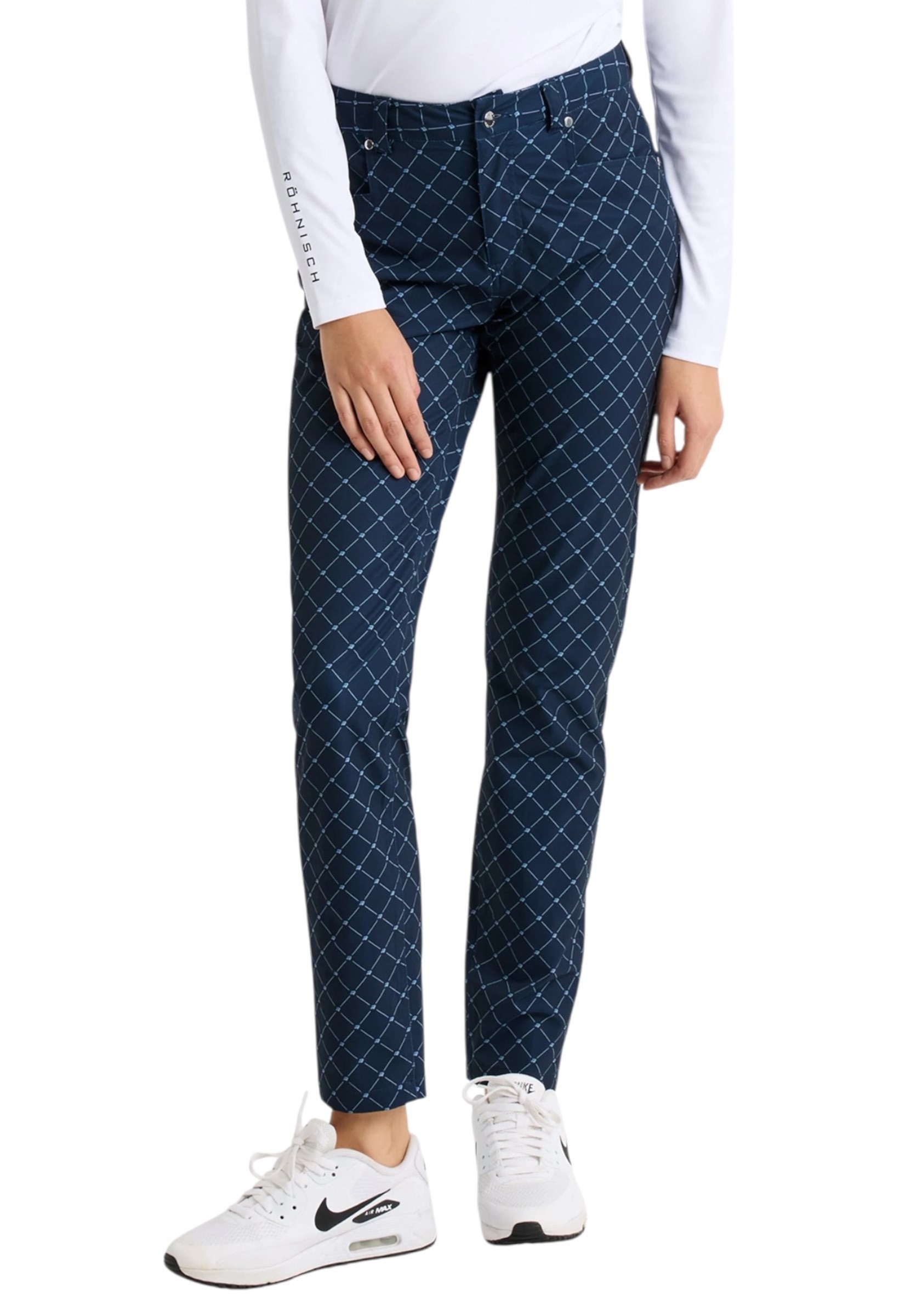 Picture of Rohnisch Ladies Chie Comfort Pants - Micro R Checked Navy