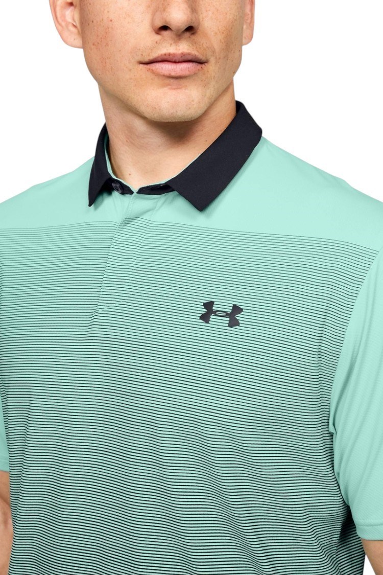 Picture of Under Armour zns Men' UA Iso-Chill Gradient Polo - Aqua Float / Black 791