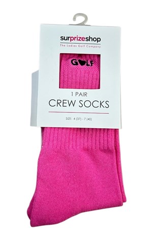 Show details for Surprizeshop Ladies Crew Socks - Pink