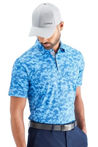 Show details for Ping Men's Julian Polo Shirt - Tidal Blue Multi