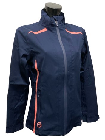 Show details for Sunderland of Scotland Ladies Killy Waterproof Golf Jacket - Navy / Coral - XXL ONLY