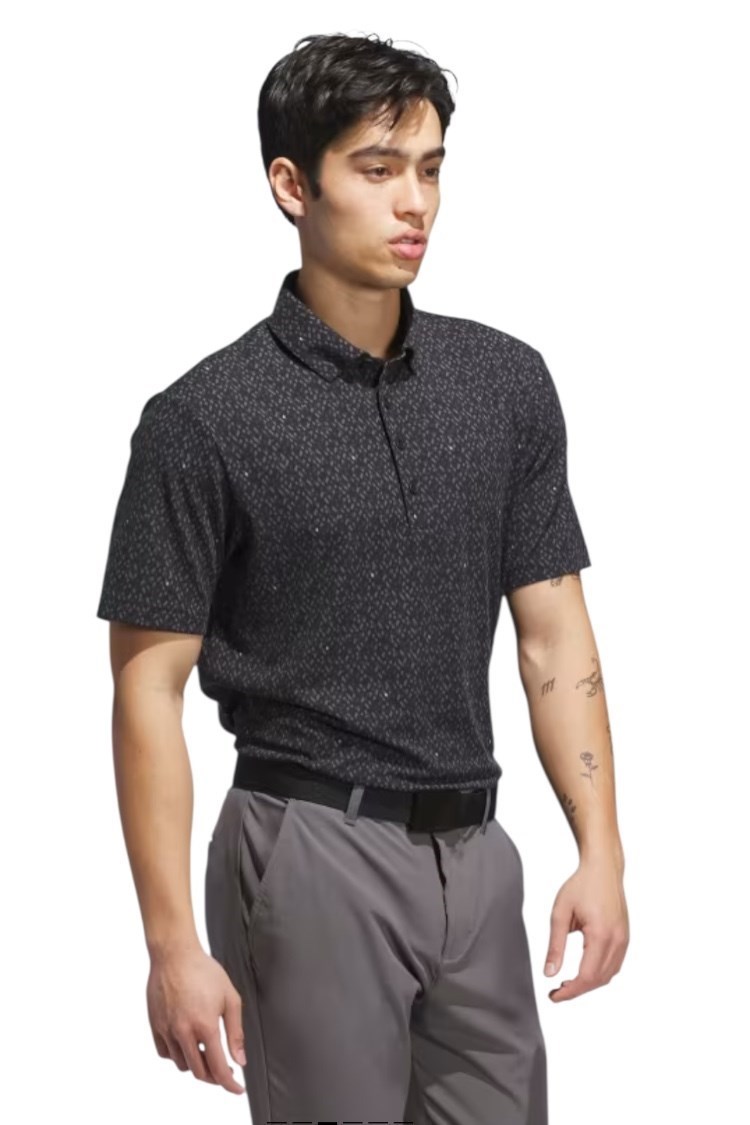 Picture of adidas Men's Ultimate 365 Micro Argyle Polo Shirt - Black / Carbon