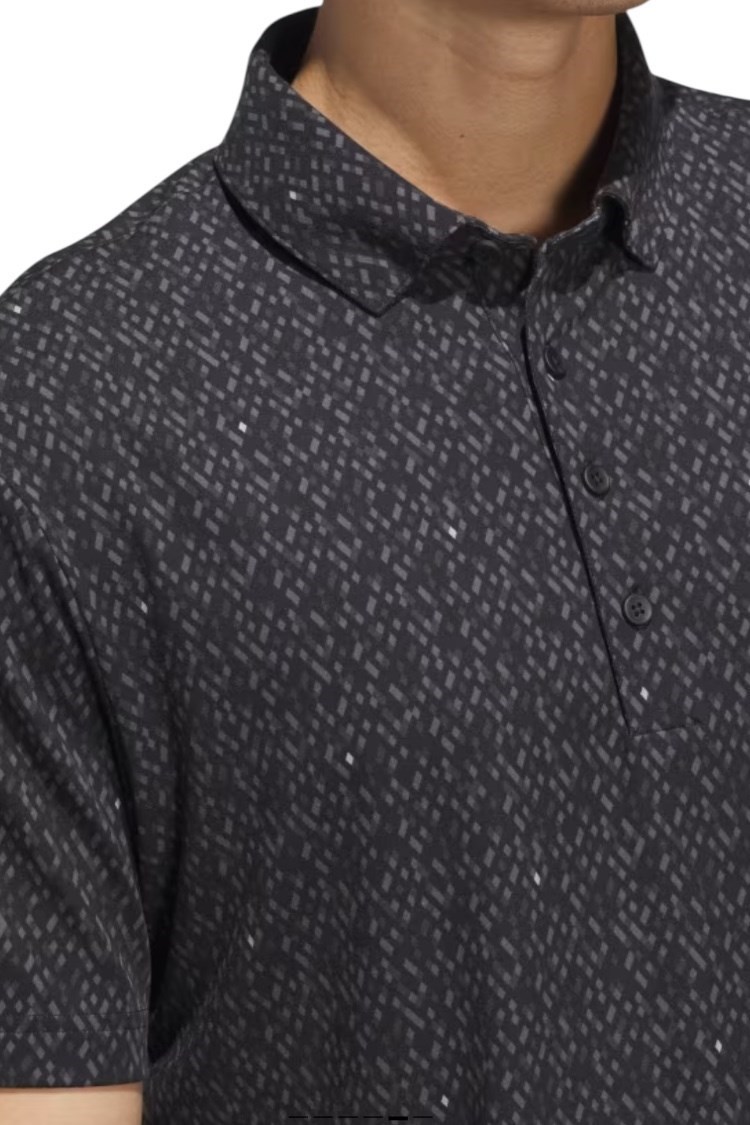 Picture of adidas Men's Ultimate 365 Micro Argyle Polo Shirt - Black / Carbon