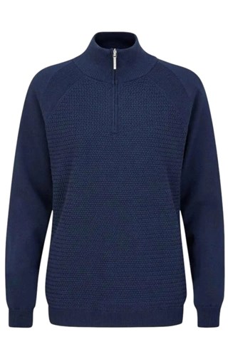 Picture of Ping Ladies Hartley Lined 1/2 Zip Sweater - Oxford Blue
