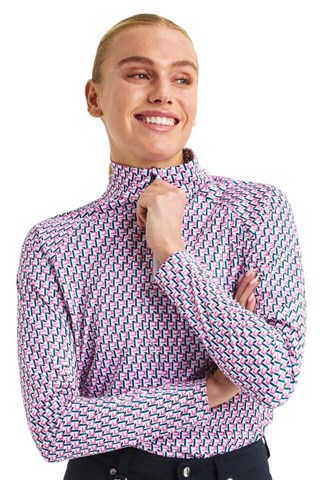 Picture of Rohnisch Ladies Addy Long Sleeve Top - Logo Rose