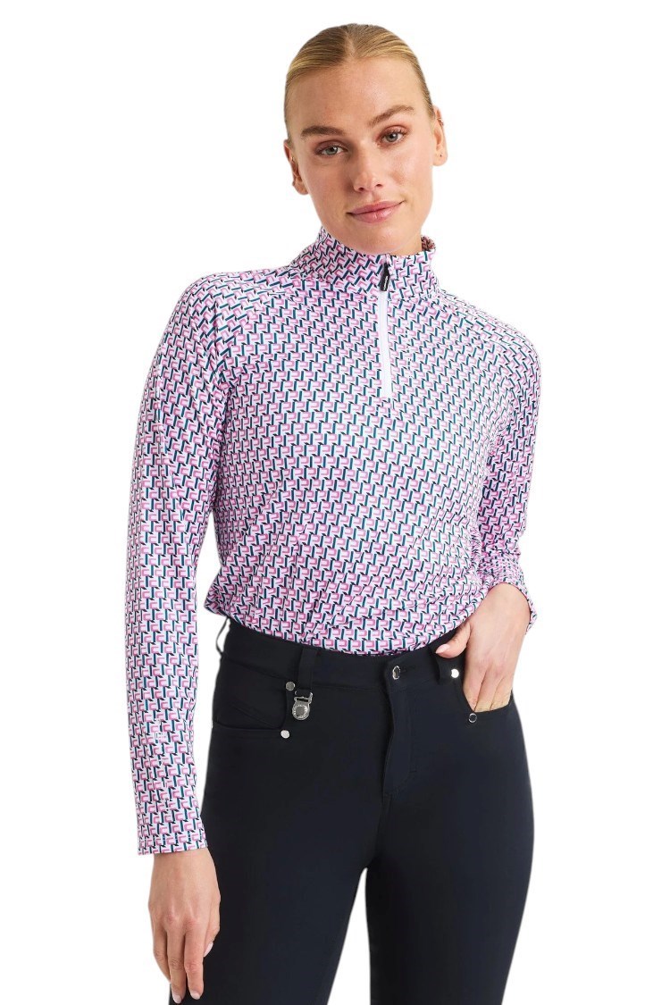 Picture of Rohnisch Ladies Addy Long Sleeve Top - Logo Rose