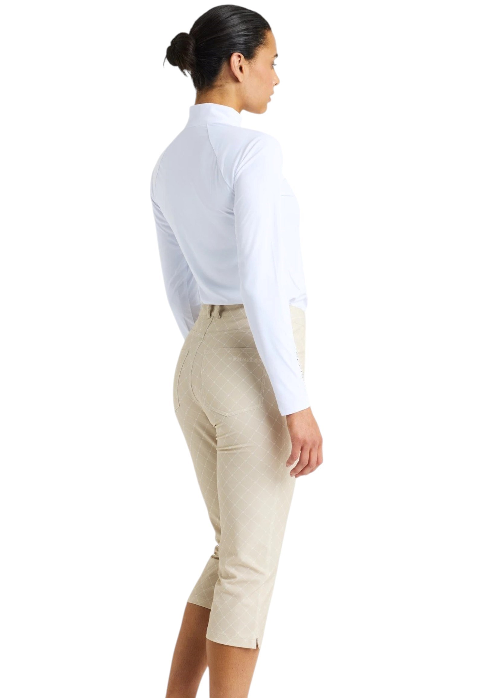 Picture of Rohnisch Ladies Chie Comfort Capri - Micro R Check Oat