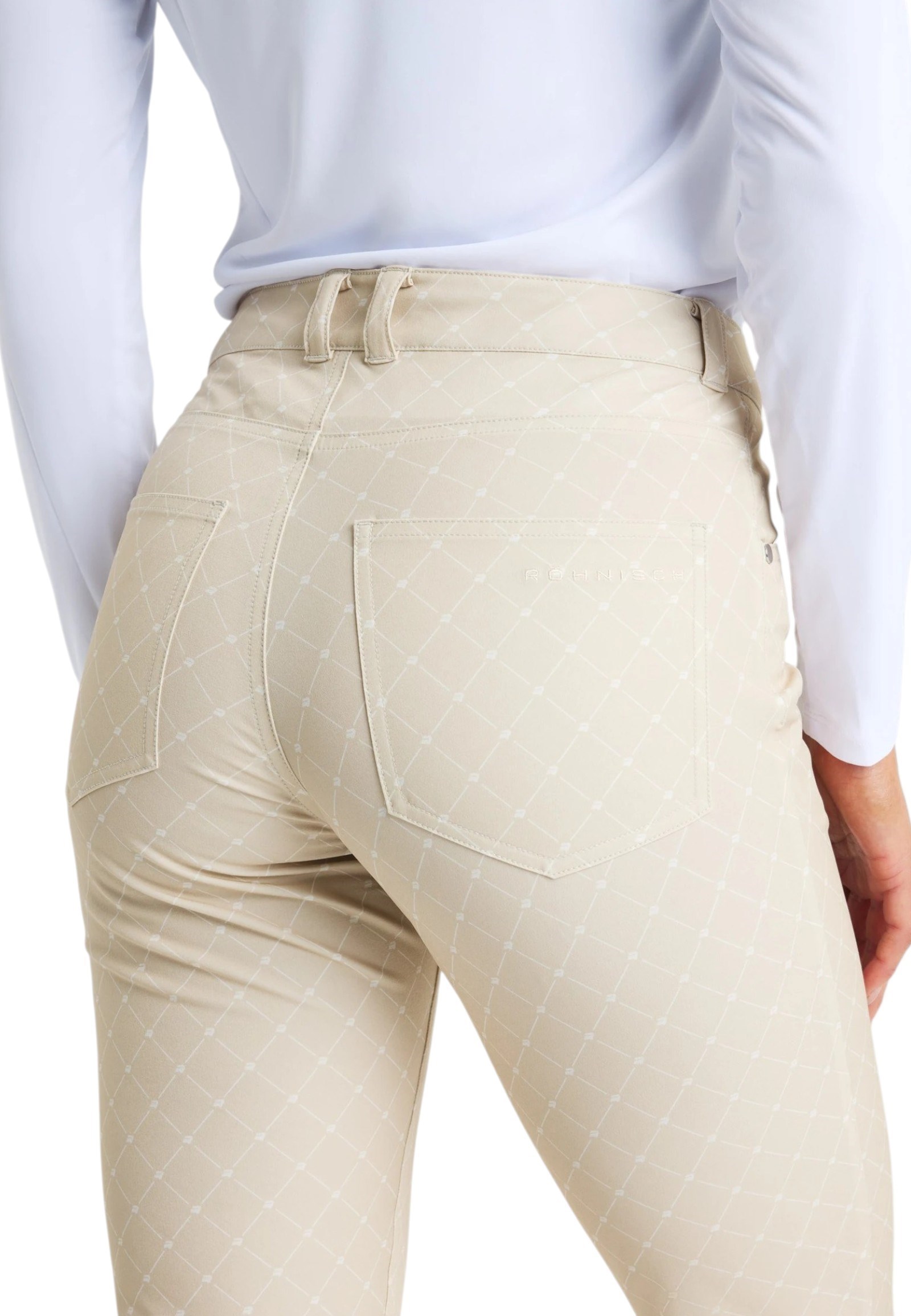 Picture of Rohnisch Ladies Chie Comfort Capri - Micro R Check Oat